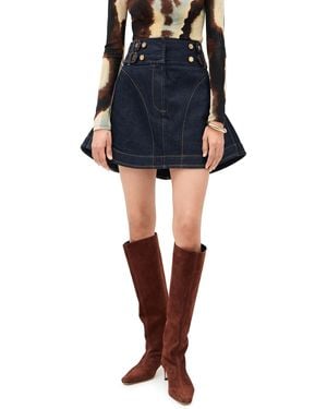 Zimmermann Denim Cargo Miniskirt - Blue