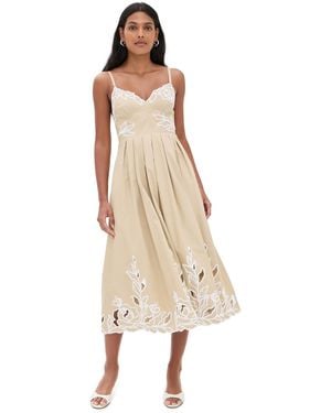 Cinq À Sept Trailing Peonies Maude Dress - Natural