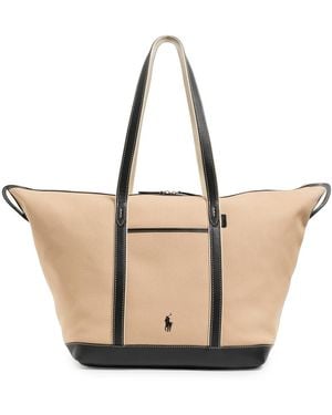 Polo Ralph Lauren Large Canvas Tote Bag - White