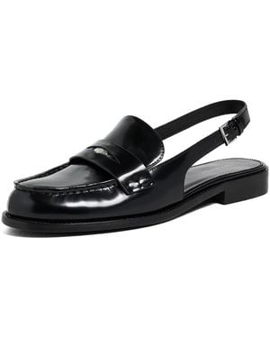 Tory Burch Classic Penny Slingback Loafers - Black