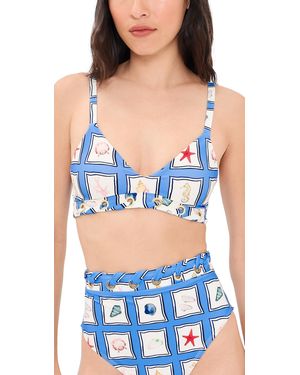 Stylest X Lia Burke Libaire Dreamlift Push-Up Grommet Bikini Top - Blue