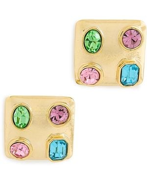 Kenneth Jay Lane Stones Square Earrings - Multicolour