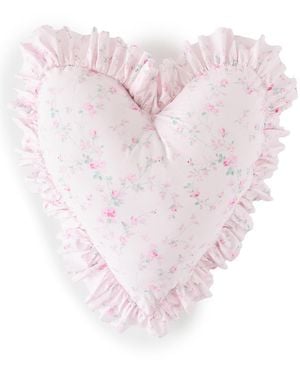 LoveShackFancy Heart Ruffle Pillow - Pink