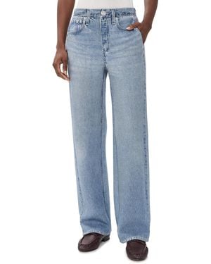Rag & Bone Miramar Spacer Wide Leg Pull On Pants - Blue