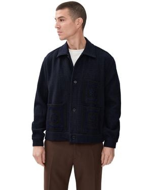 Kardo Bodhi Wool Crochet Jacket - Blue