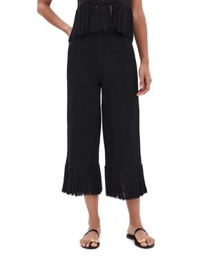 English Factory Fringe Detailed Knit Pants - Black