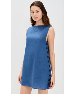 knee length dresses for ladies Tia Linen Mini Dress Blush  VRG GRL