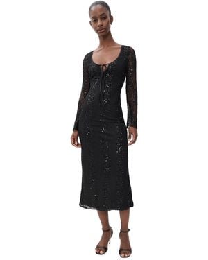 Bailey Rose Lace Maxi Dress - Black