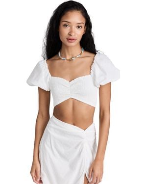 Peixoto Louisa Crop Top - White