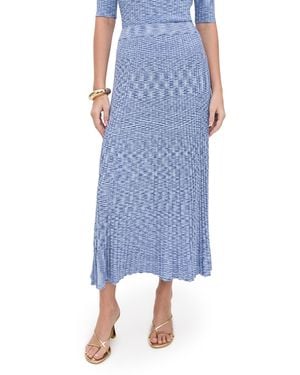 Zimmermann Mouline Midi Skirt - Blue