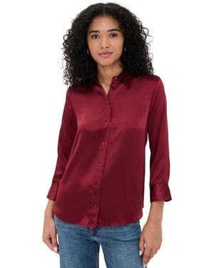 L'Agence Dani 3/4 Sleeve Blouse - Red