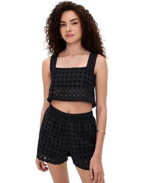 Le Bos Eyelet Desiree Tank - Black
