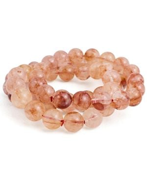 Alexa Leigh Blush Beaded Bracelet Stack - Pink