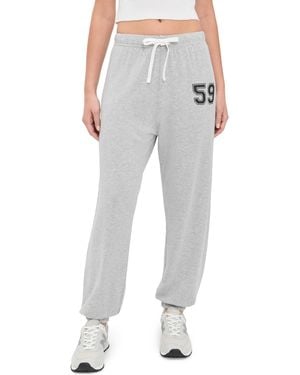 Splits59 Andie Oversized Fleece Varsity 59 Sweatpants - White