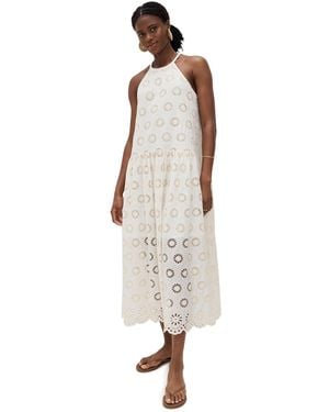 Madewell Embroidered Drop-Waist Maxi Dress - White