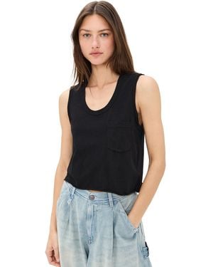 James Perse Vintage Pocket Tank - Black