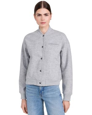Madewell Knit Bomber Jacket - Blue