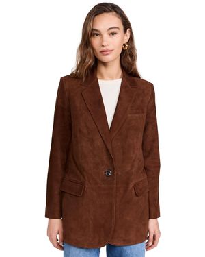 Madewell The Kline Blazer Suede - Brown