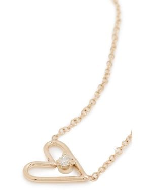 Zoe Chicco 14K Open Heart Diamond Necklace - White