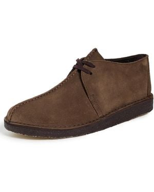 Clarks Suede Desert Trek Shoes - Brown