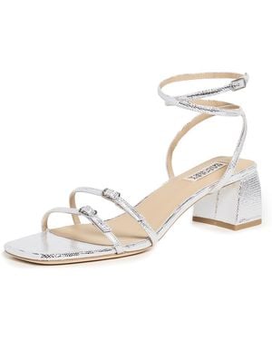 Badgley Mischka Dania Block Heels - White