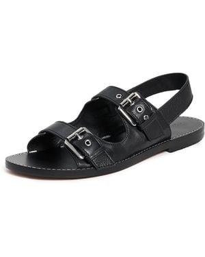 Madewell Indie Double Buckle Sandals - Black