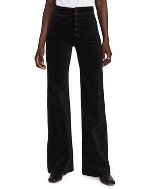 ASKK NY Brighton Velvet Wide Leg Pants - Black