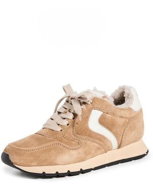 Voile Blanche Julia Pump Shearling Sneakers - White