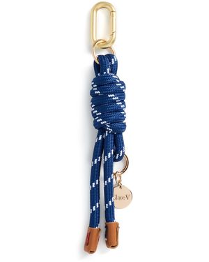 Clare V. Barrel Knot Bag Charm - Blue