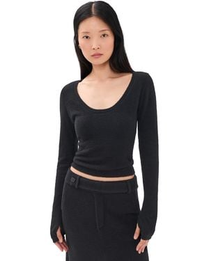 Seven Wonders Magnolia Scoop Knit Top - Black