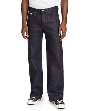 Naked & Famous Strong Guy Nightshade Stretch Selvedge Jeans - Blue