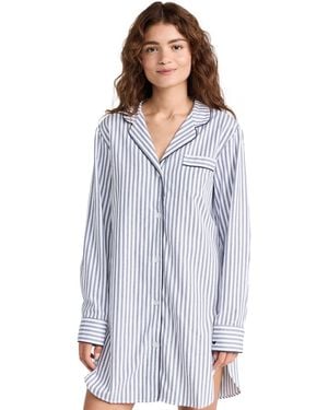 Petite Plume French Ticking Nightshirt - White