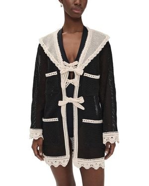 Sea Kendall Crochet Cover Up - Black