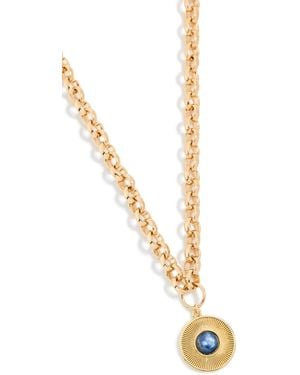 Alexa Leigh Tiger Eye Sunburst Necklace - White