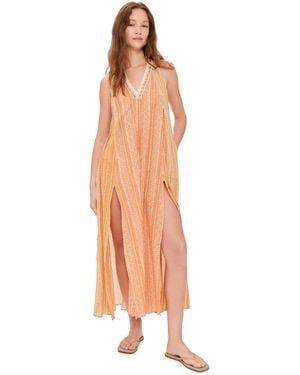 Poupette Long Dress Nava Stripe Coverup - Multicolor