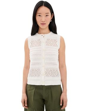 Joe's Jeans The Faye Cardigan Sweater Vest - White
