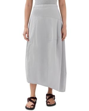 Tibi Garment Dyed Asymmetrical Balloon Skirt - Gray