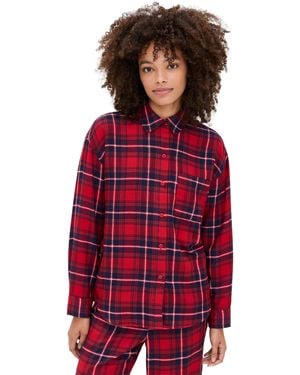 Z Supply River Plaid Button Up - Red