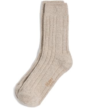 Stems Luxe Wool Crew Socks - Natural