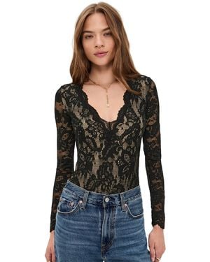 Generation Love Alessia Lace Bodysuit - Black
