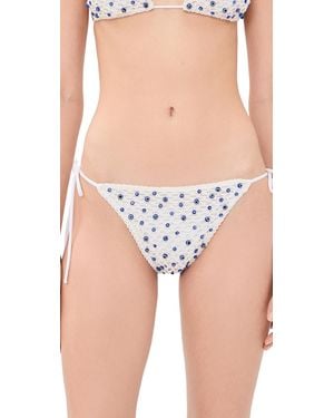 Leslie Amon Micro Eye Bikini Bottoms - Blue