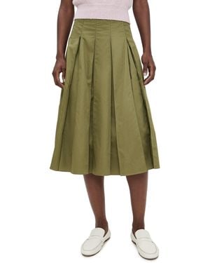 La Ligne Pleated Skirt - Green