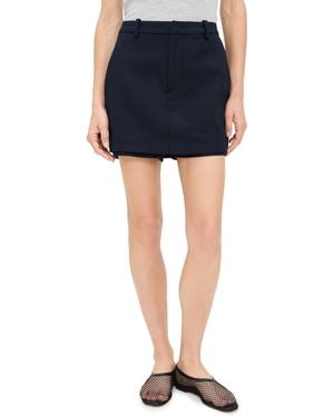 Vince Mid Rise Tailored Skort - Blue