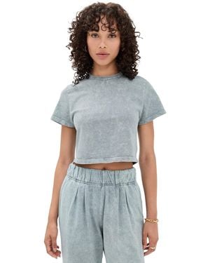 Les Tien Daria Crop Tee - Blue