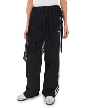 adidas 2In1 Lace Firebird Loose Track Pants - Black