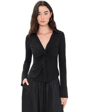 Cinq À Sept Matte Jersey Mckenna Top - Black