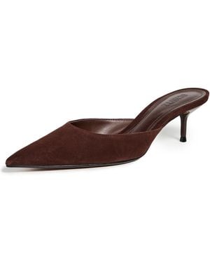SCHUTZ SHOES Julie Kitten Heel Mules - Brown