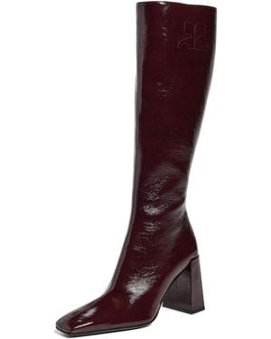 Courreges Heritage Shadow Naplack Boots - Purple