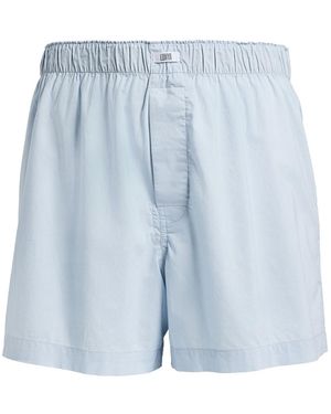 Lunya Airy Cotton Boxers - Blue