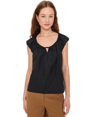Theory Easy Tie Blouse - Black